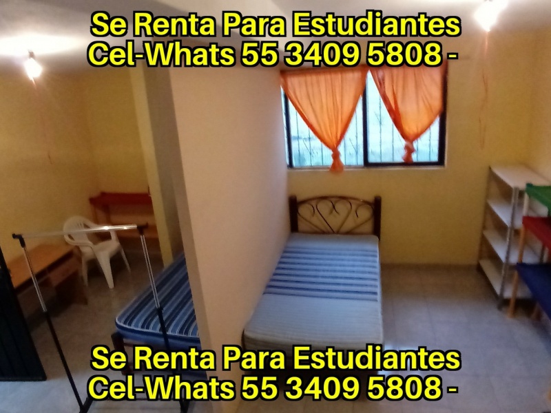 Cuartos para estudiantes; se rentan habitaciones para estudiantes; renta de recamaras para estudiantes; departamentos para estudiantes; alojamiento para estudiantes en renta;